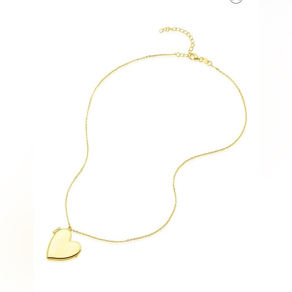 Adornia Jewelry - Adornia 14k gold-plated heart locket pendant necklace- NEW